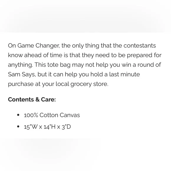 Game Changer Tote Bag - Picture 2 of 4